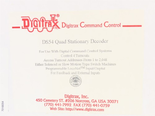 Digitrax ds54 loconet quad - digitrax,